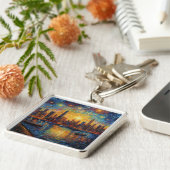 Porte-clés Style New York City Skyline van Gogh (Côté)