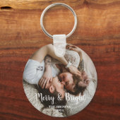 Porte-clés Style Noël Joyeux Bright Photo de famille (Recto)