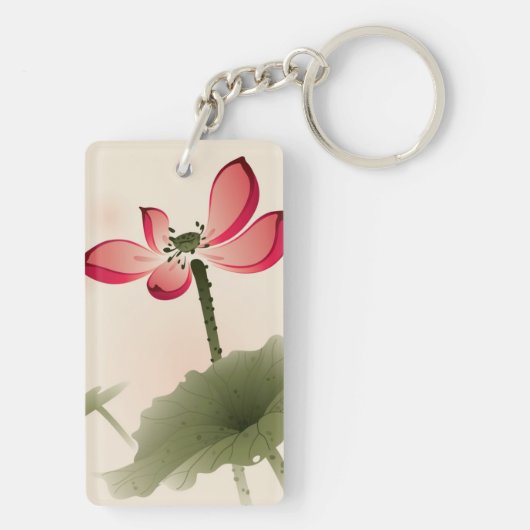 Porte-clés Style oriental Lotus (Dos)
