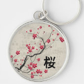 Porte-clés Style oriental Sakura Cherry Blossom Art (Devant)