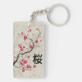 Porte-clés Style oriental Sakura Cherry Blossom Art (Dos)