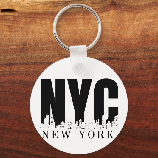 Porte-clés Style rétro New York City Skyline (Recto)