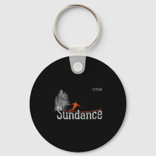 Porte-clés Style Sundance des années 1980 Utah Ski Vintage