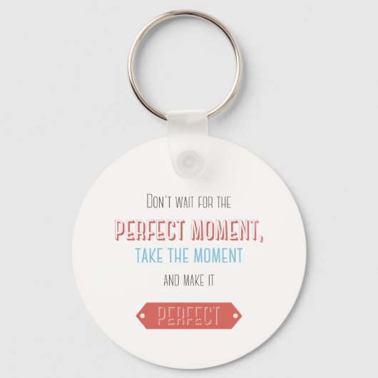 Porte-clés Style typographique rétro motivationnel (Recto)