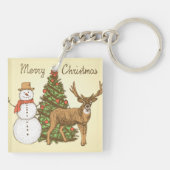 Porte-clés Style vintage Joyeux Noël (Dos)