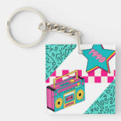 Porte-clés Style vintage Stéréo 1990 (Devant)