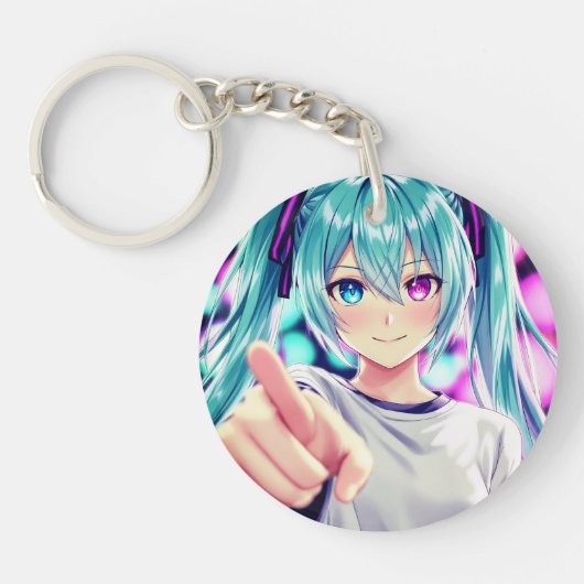 Porte-clés "Stylish Acrylic Circle Keychain Durable " (Devant)