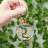 Porte-clés Stylish cartoon landscape vacation travel map (Main)