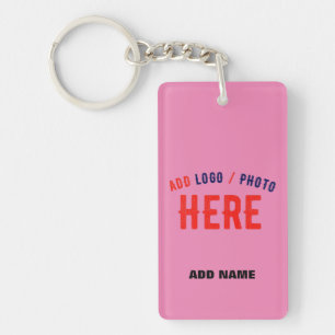 PORTE-CLÉS STYLISH MODERNE PERSONNALISABLE ROSE VÉRIFIÉ MARQU
