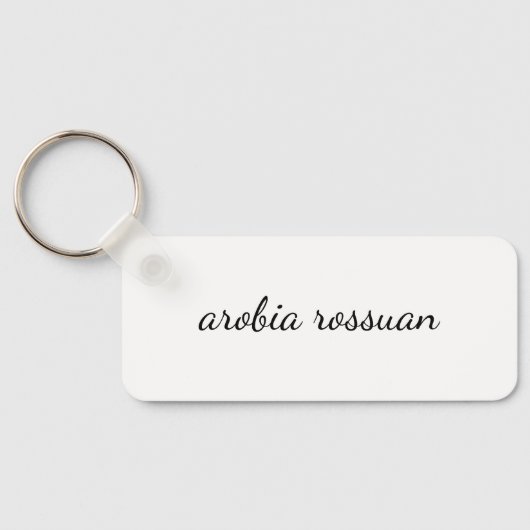 Porte-clés Stylish Monogram | White Script Personalized (Verso)