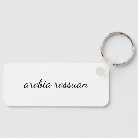 Porte-clés Stylish Monogram | White Script Personalized  (Recto)