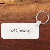 Porte-clés Stylish Monogram | White Script Personalized  (Recto)