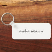Porte-clés Stylish Monogram | White Script Personalized  (Verso)