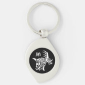 Porte-clés Styracosaurus blanc fantôme avec peinture de guerr (Devant)