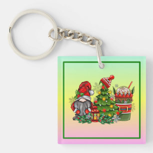 Porte-clés Sublimation Gnome de Noël-64340