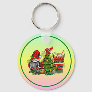 Porte-clés Sublimation Gnome de Noël-64340
