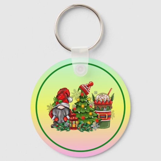 Porte-clés Sublimation Gnome de Noël-64340 (Recto)
