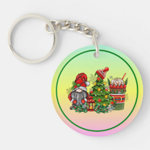 Porte-clés Sublimation Gnome de Noël-64340