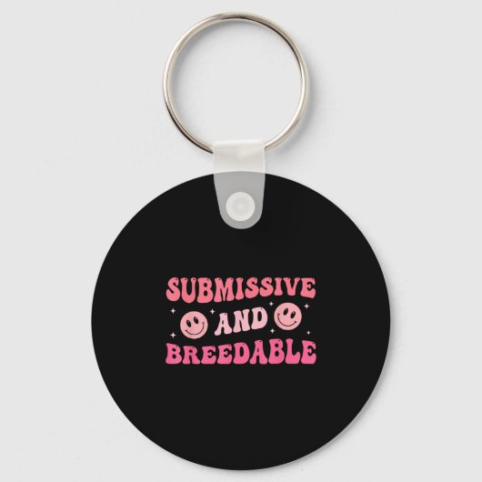 Porte-clés Submissive And Breedable Groovy - Uni-adults, Blac (Recto)