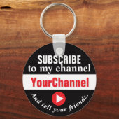 Porte-clés Subscribe to My Channel Button (Verso)