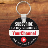 Porte-clés Subscribe to My Channel Button (Recto)