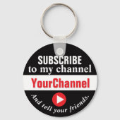 Porte-clés Subscribe to My Channel Button (Verso)