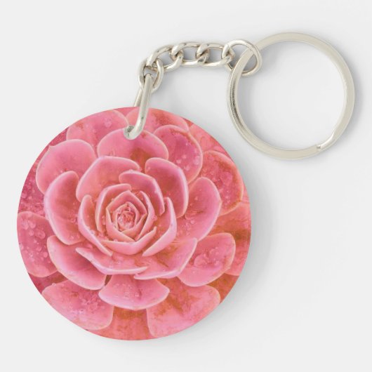 Porte-clés Succulente Rose (Dos)