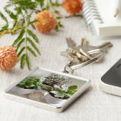 Porte-clés Succulents pointillés avec coquillage (Côté)