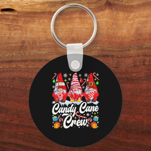Porte-clés Sucre de canne Crew Christmas Candy Lover Gnome (Recto)