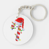 Porte-clés Sucre de canne Éclairage de Noël Famille Correspon (Dos)