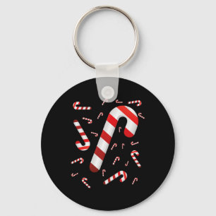 Porte-clés Sucre de canne Joyeux Et Lumineux Rouge Et Blanc C