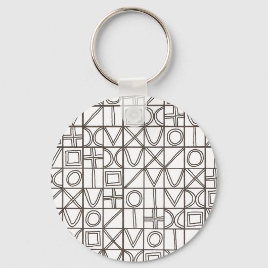 Porte-clés Sudoku Two-Black And White Abstract Art (Recto)