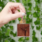 Porte-clés Suède Brown Avec Sangle Et Boucle (main)