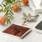 Porte-clés Suède Brown Avec Sangle Et Boucle (Côté)