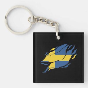 Porte-clés Suède Drapeau intérieur de moi, Sverige intérieur 