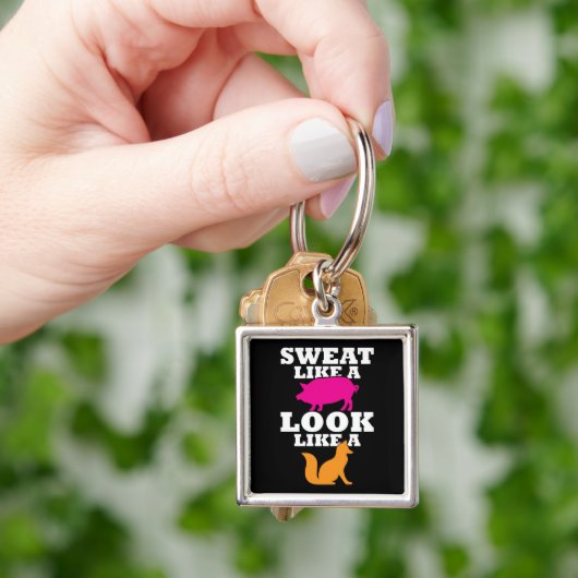 Porte-clés Sueur comme un cochon ressemble à un renard - Entr (main)