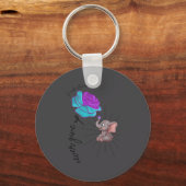 Porte-clés Suicide Awareness Flower Elephant Ribbon Graphic  (Recto)