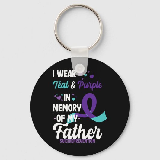 Porte-clés Suicide Prevention Awareness In Memory Of Father (Recto)