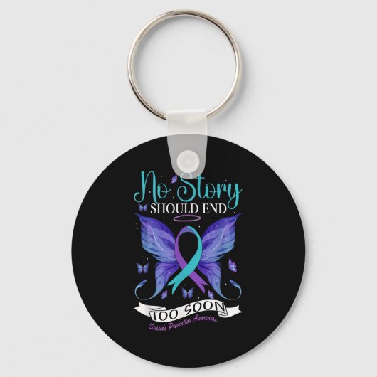 Porte-clés Suicide Prevention Awareness - No Story Should End (Recto)