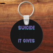 Porte-clés Suicide Prevention Awareness Teal &amp; Purple Rib (Recto)