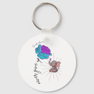 Porte-clés Suicide Sensibilisation Fleur Eléphant Ribbon Grap