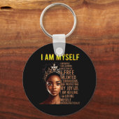 Porte-clés Suis Moi-Même Fille Noire Magique Noire Histoire M (Recto)
