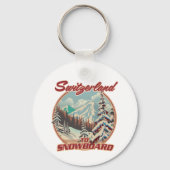 Porte-clés Suisse à Snowboard (Verso)