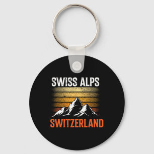 Porte-clés Suisse Alpes Montagnes Ski Vintage Suisse So