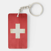 Porte-clés Suisse Drapeau Porte - clé Souvenir (Dos)