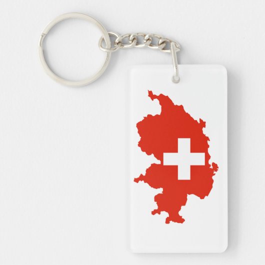 Porte-clés suisse drapeau suisse carte symbole suisse (Devant)