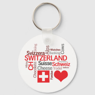 Porte-clés Suisses préférés - I Love Switzerland