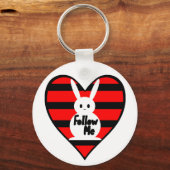 Porte-clés Suivez-moi Lapin Blanc (Recto)