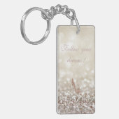 Porte-clés Suivez vos rêves, Glittery, Bokeh, Talons, (Devant gauche)