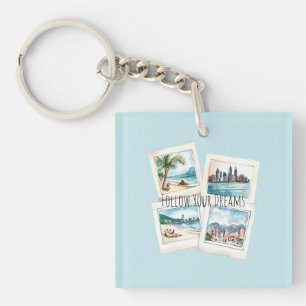 Porte-clés Suivez Vos Rêves Voyages Monde Paris